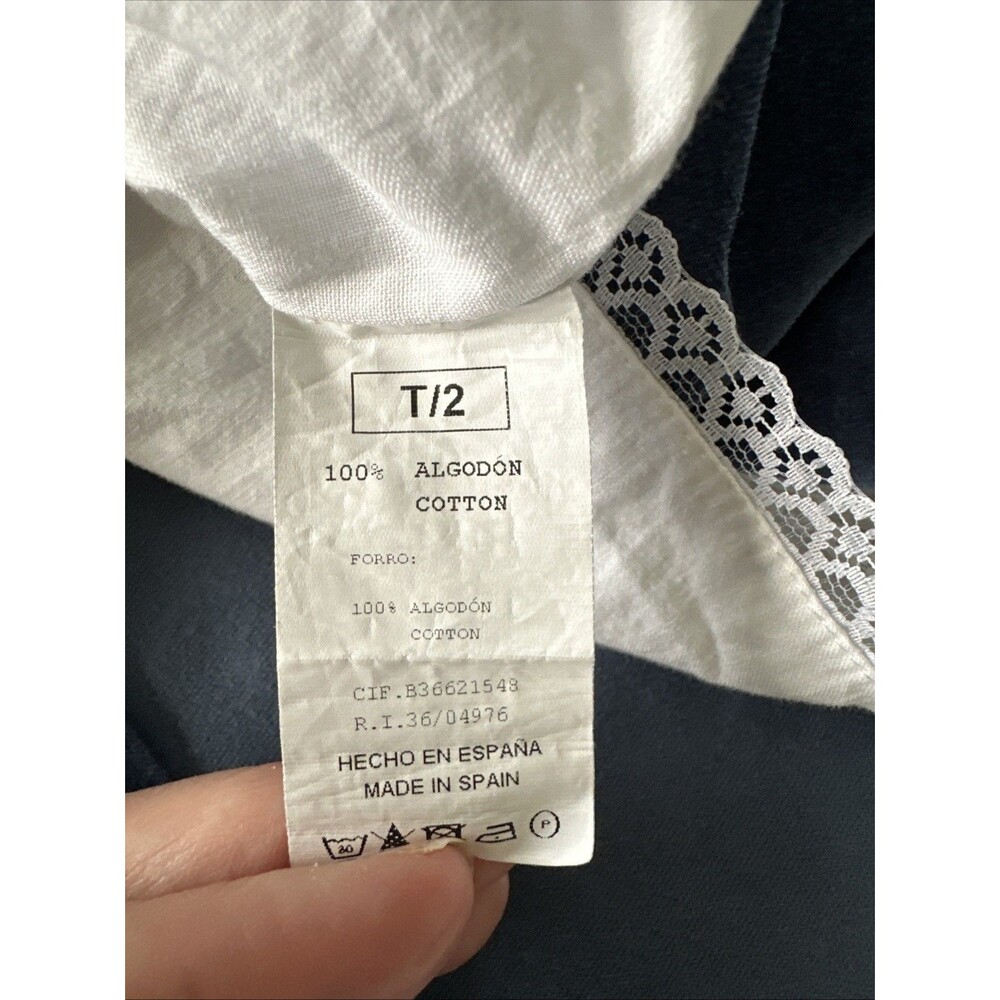 La Coqueta Size 2 Years 2T Baby Maranta Velvet Dress Blue - Picture 8 of 8